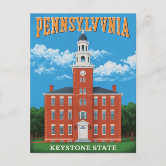 Pennsylvania Keystone State Postkarte (Vorderseite)