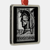 Pennsylvania-Kohlen-Plakat WPA 1938 Silbernes Ornament (Rechts)
