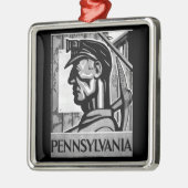 Pennsylvania-Kohlen-Plakat WPA 1938 Silbernes Ornament (Links)