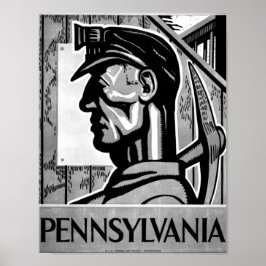 Pennsylvania Kohleposter WPA 1938 Poster