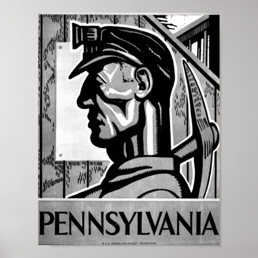 Pennsylvania Kohleposter WPA 1938 Poster (Vorne)