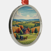 Pennsylvania Lancaster County Travel Ornament Aus Metall (Rechts)
