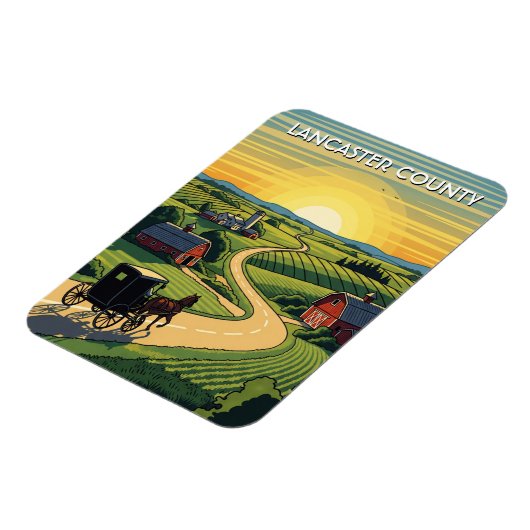 Pennsylvania Lancaster Landkreis Travel Magnet (Linke Seite)