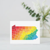 Pennsylvania Landkreis Postkarte (Stehend Vorderseite)