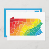 Pennsylvania Landkreis Postkarte (Vorne/Hinten)