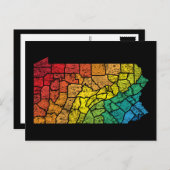 Pennsylvania Landkreis Postkarte (Vorne/Hinten)