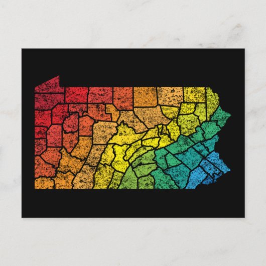 Pennsylvania Landkreis Postkarte (Vorderseite)
