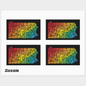 Pennsylvania Landkreis Rechteckiger Aufkleber (Blatt)