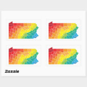 Pennsylvania Landkreis Rechteckiger Aufkleber (Blatt)