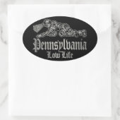 PENNSYLVANIA LEBEN OVALER AUFKLEBER (Tasche)
