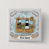 Pennsylvania Leuchtturm Button (Vorderseite)