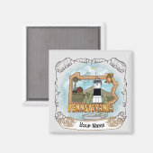 Pennsylvania Leuchtturm Magnet (Vorderseite/Rückseite)