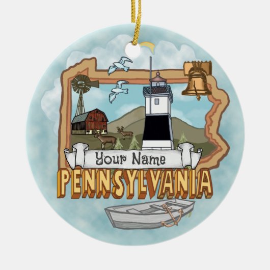 Pennsylvania Leuchtturm Ornament (Vorne)