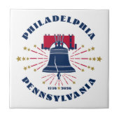 Pennsylvania, Liberty Bell 1776 Keramik Tile Fliese (Vorderseite)
