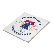 Pennsylvania, Liberty Bell 1776 Keramik Tile Fliese (Seite)