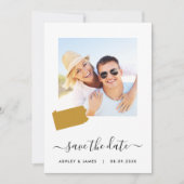Pennsylvania Map Foto Wedding Save the Date Card (Vorderseite)