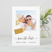 Pennsylvania Map Foto Wedding Save the Date Card (Stehend Vorderseite)
