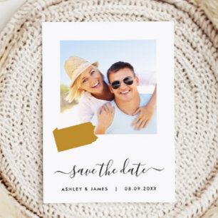 Pennsylvania Map Foto Wedding Save the Date Card
