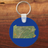 Pennsylvania Map Schlüsselanhänger (Vorderseite)