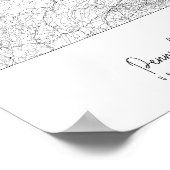 Pennsylvania Minimal Street Karte Poster (Ecke)