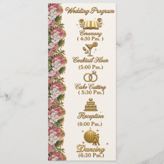 Pennsylvania-Mountain-Laurel-Hochzeitsprogramm Programm (Vorderseite)