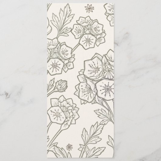Pennsylvania-Mountain-Laurel-Hochzeitsprogramm Programm (Rückseite)