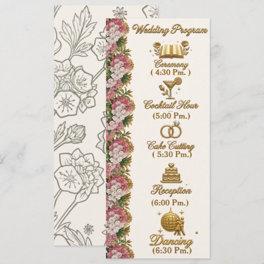 Pennsylvania-Mountain-Laurel-Hochzeitsprogramm Programm (Vorne/Hinten)
