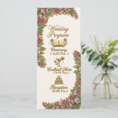 Pennsylvania Mountain Laurel Hochzeitsprogrammkart Programm (Stehend Vorderseite)