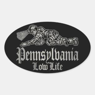 PENNSYLVANIA NIEDRIGES LEBEN OVALER AUFKLEBER