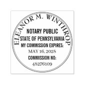 Pennsylvania Notar Öffentlich Rund  Permastempel (Design)