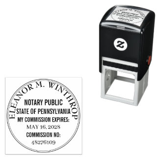 Pennsylvania Notary Public Round  Permastempel