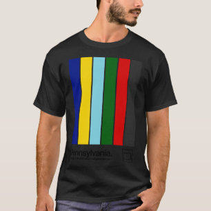 Pennsylvania Original Flagge Ästhetische Farben De T-Shirt