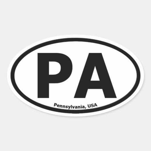 Pennsylvania Oval Sticker (Vorderseite)