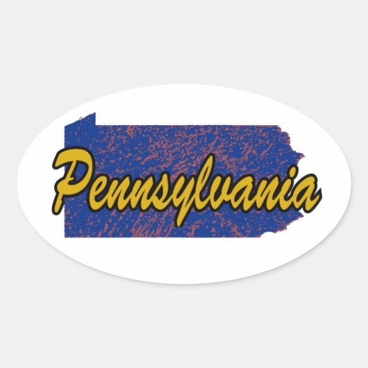 Pennsylvania Ovaler Aufkleber (Vorderseite)