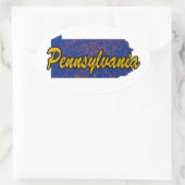 Pennsylvania Ovaler Aufkleber (Tasche)