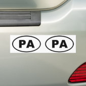 Pennsylvania PA Oval Autoaufkleber (Auf Auto)