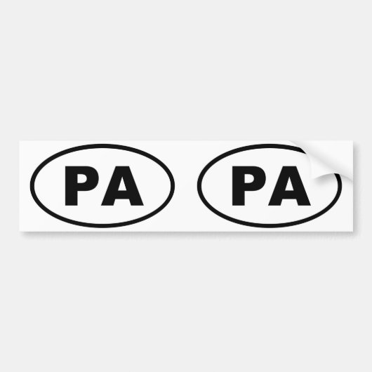 Pennsylvania PA Oval Autoaufkleber (Vorne)