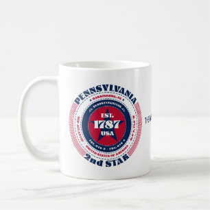 Pennsylvania Patriotic Circular Monogram Tasse