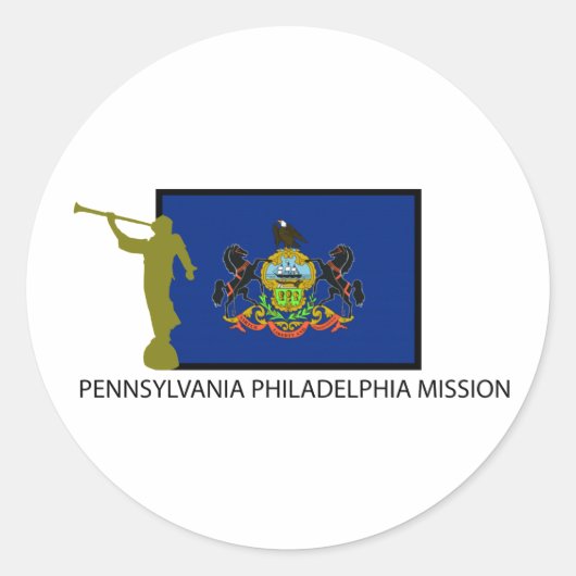 PENNSYLVANIA PHILADELPHIA MISSION LDS CTR RUNDER AUFKLEBER (Vorderseite)