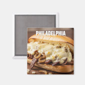 Pennsylvania Philadelphia Philly Cheesesteak Magnet (Vorderseite/Rückseite)