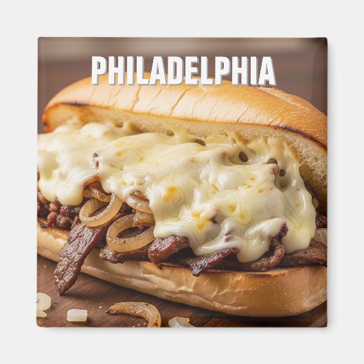Pennsylvania Philadelphia Philly Cheesesteak Magnet (Vorne)