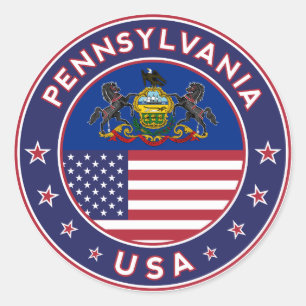 Pennsylvania, phone heiraten zu sticker, tote bag runder aufkleber