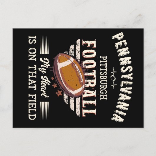 Pennsylvania Pittsburgh American Football Postkarte (Vorderseite)