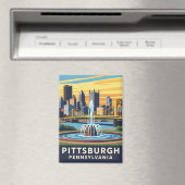 Pennsylvania Pittsburgh Travel Magnet (In Situ (Geschirrspüler))
