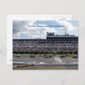 Pennsylvania Pococo Raceway Postcard Postkarte (Vorne/Hinten)