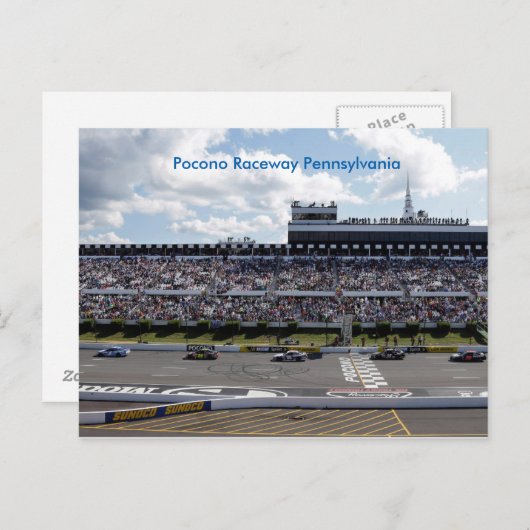 Pennsylvania Pococo Raceway Postcard Postkarte (Vorne/Hinten)