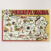  Pennsylvania Postcard Map Puzzle (Horizontal)