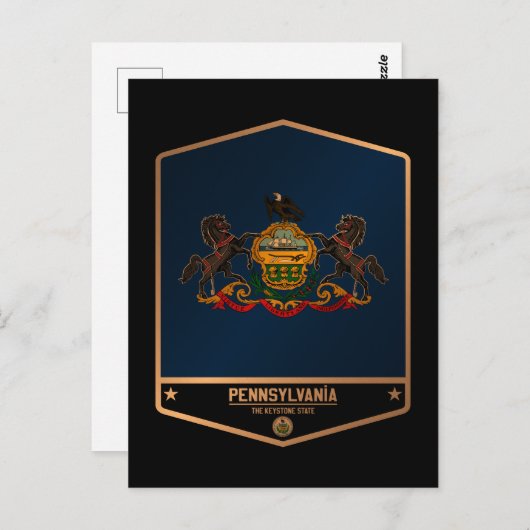 Pennsylvania Postkarte (Vorne/Hinten)
