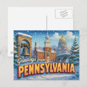 PENNSYLVANIA Postkarte (Vorne/Hinten)