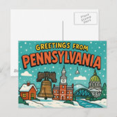 PENNSYLVANIA Postkarte (Vorne/Hinten)